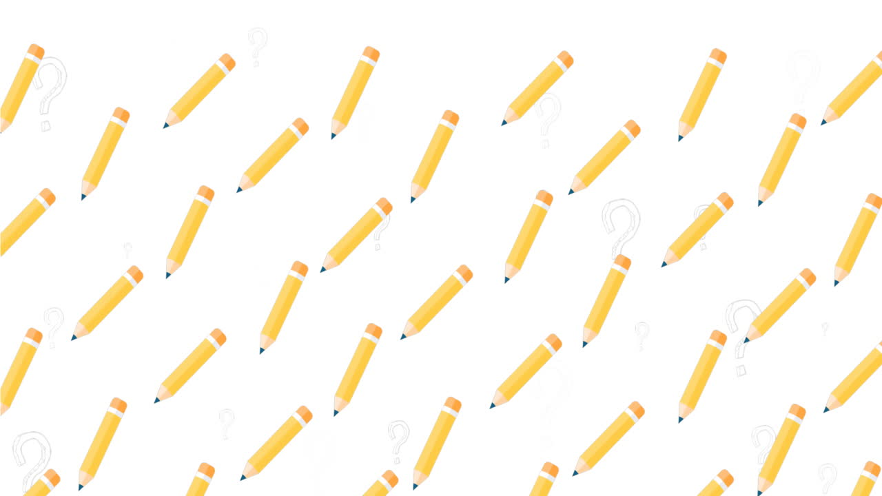 바탕에 움직이는 연필의 애니메이션