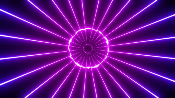 túnel de círculo de neón