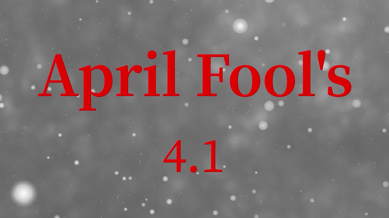 4월의 어리석은 영어 메시지 텍스트 애니메이션 모션 그래픽