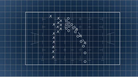 Animation-Von-X-,-Pfeil--Und-Kreissymbolen-Auf-Einem-Sportplatz-Mit-Gittermuster-Auf-Schwarzem-Hintergrund