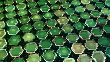 visualización de datos hexagonales abstractos