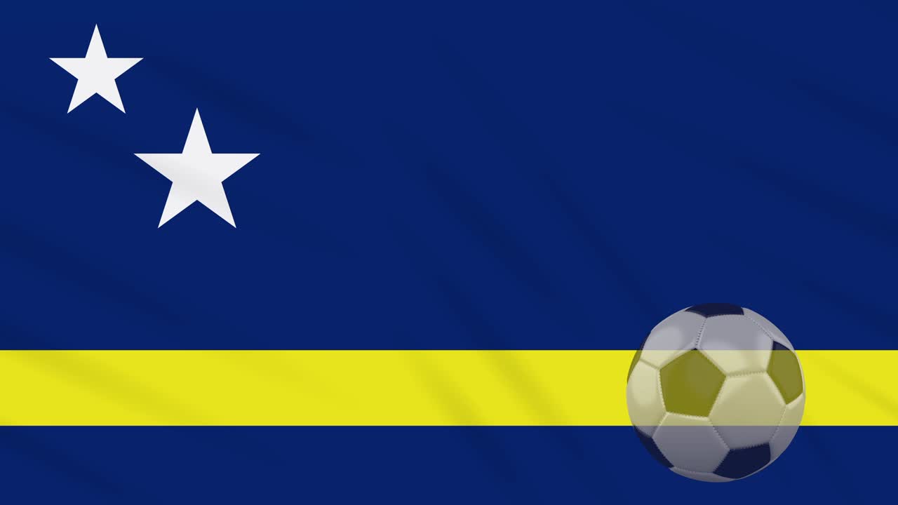 쿠라카오 발이 흔들리고 축구공이 회전하고, 루프가 됩니다.