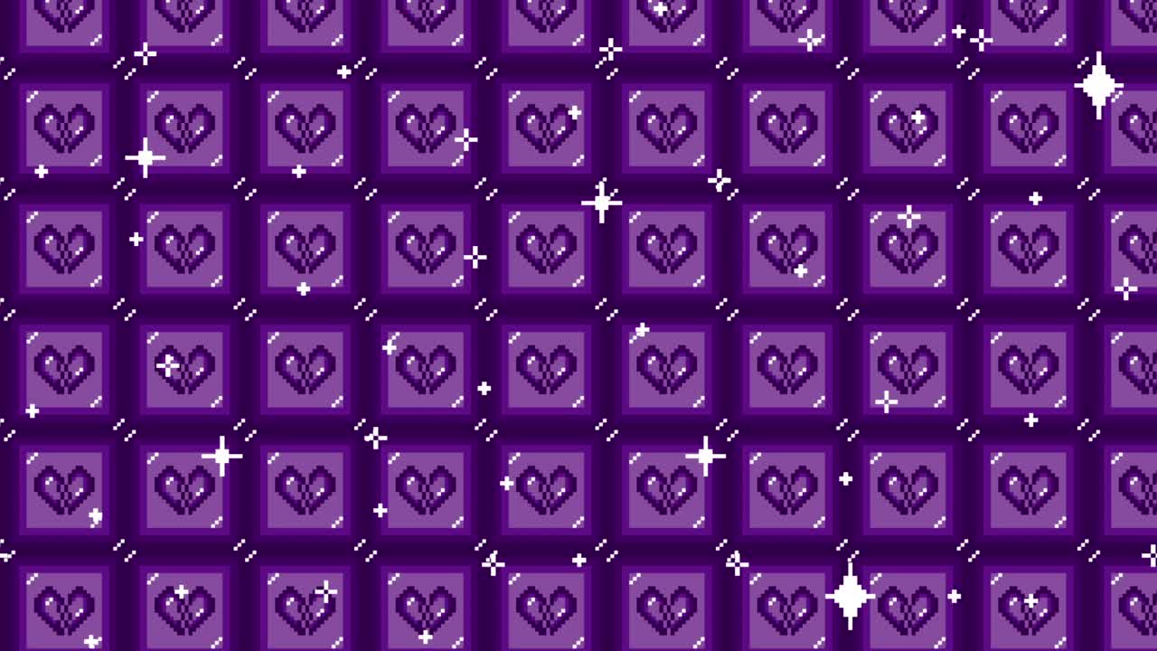 Pixel art tile broken heart icon Looping animated background. 1080p (7).mp4