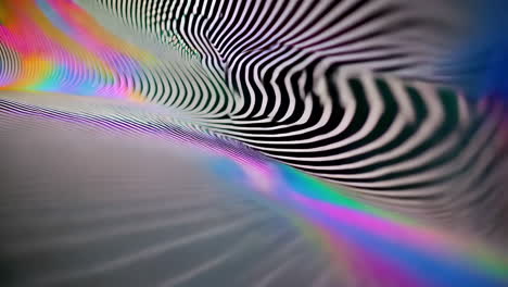 dynamic abstract striped pattern with iridescent colors