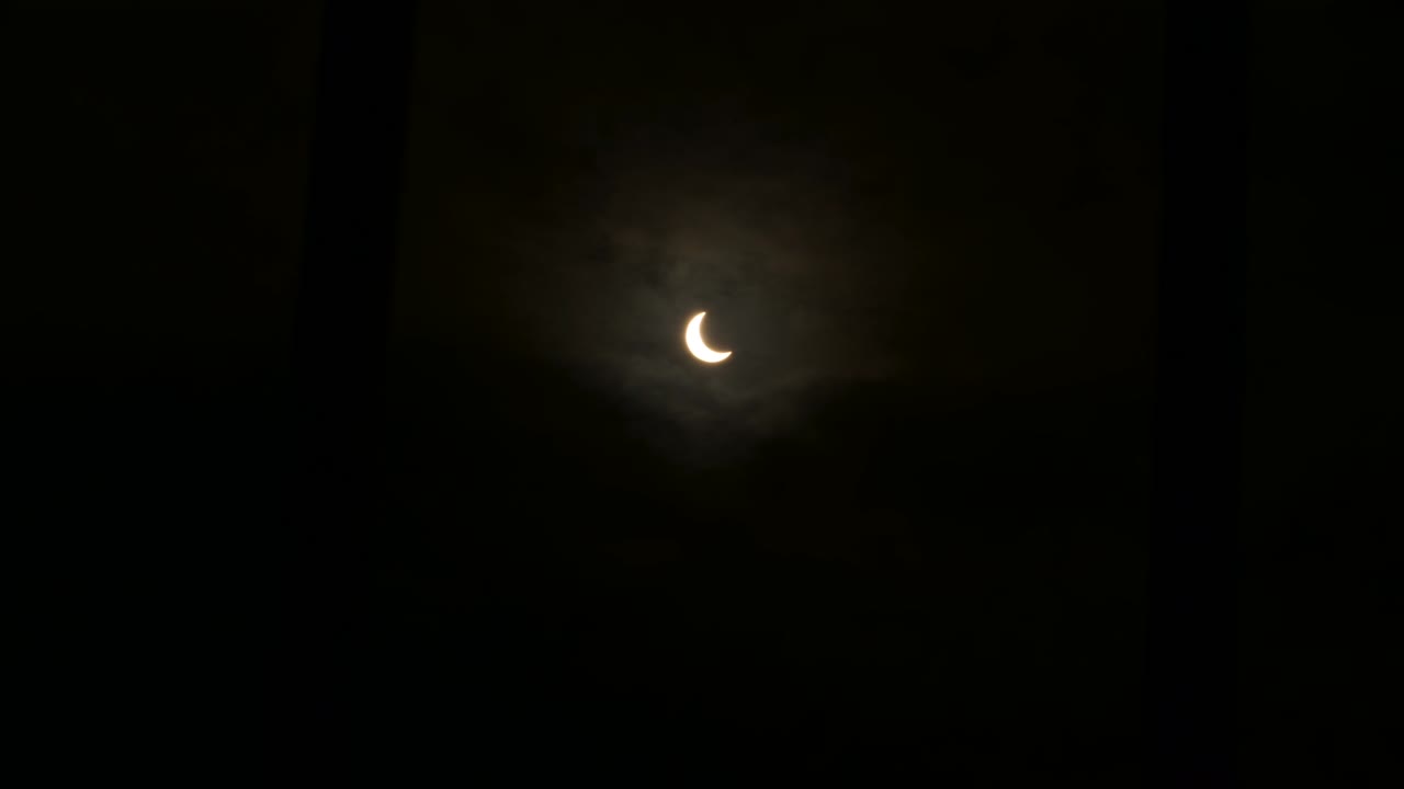 clip largo del eclipse solar anular de mumbai