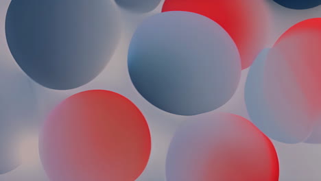 colorful spheres floating, abstract animation