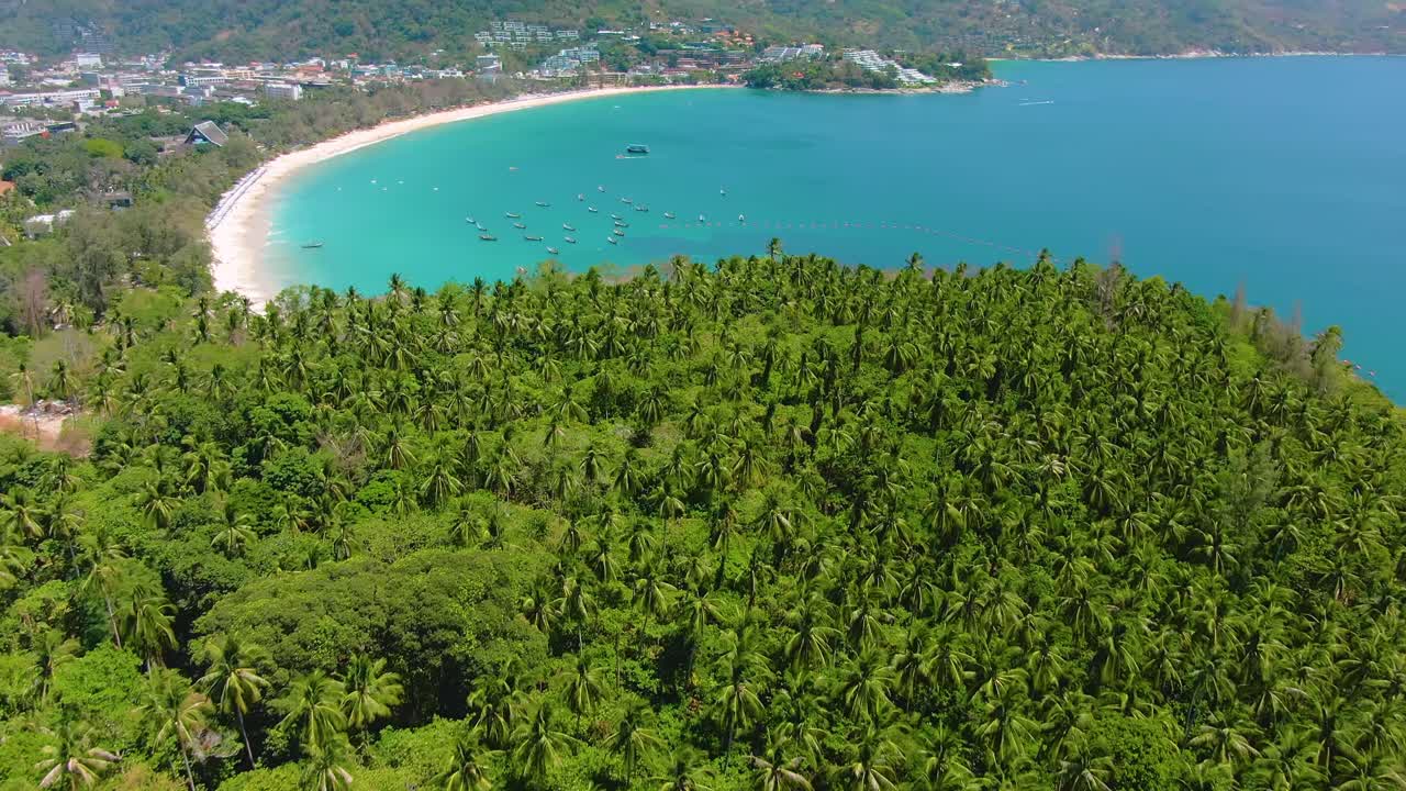 vista aérea del paraíso tropical de la playa