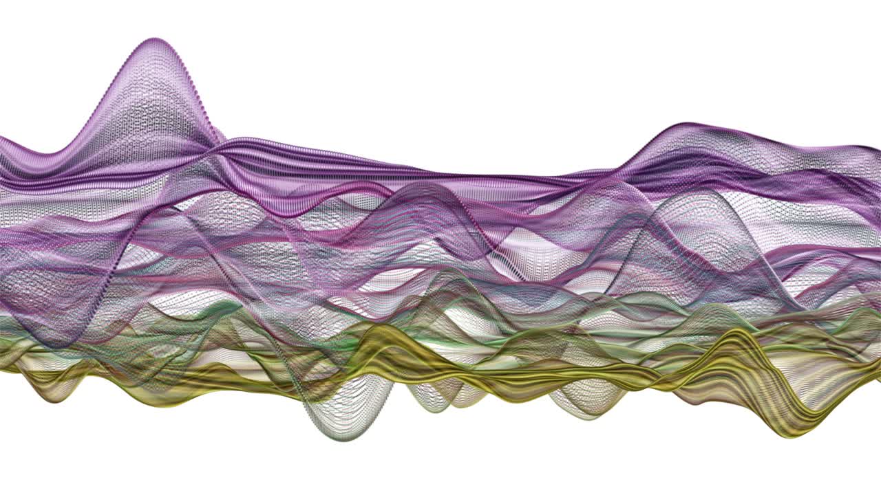 animación fantástica con objeto de onda de partículas en cámara lenta, 4096x2304 bucle 4k