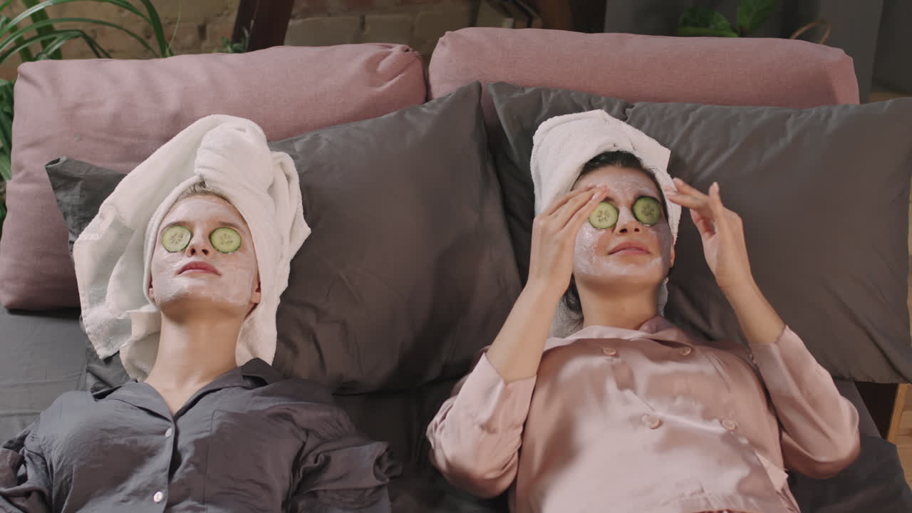 Girlfriends Doing Beauty Procedures Together