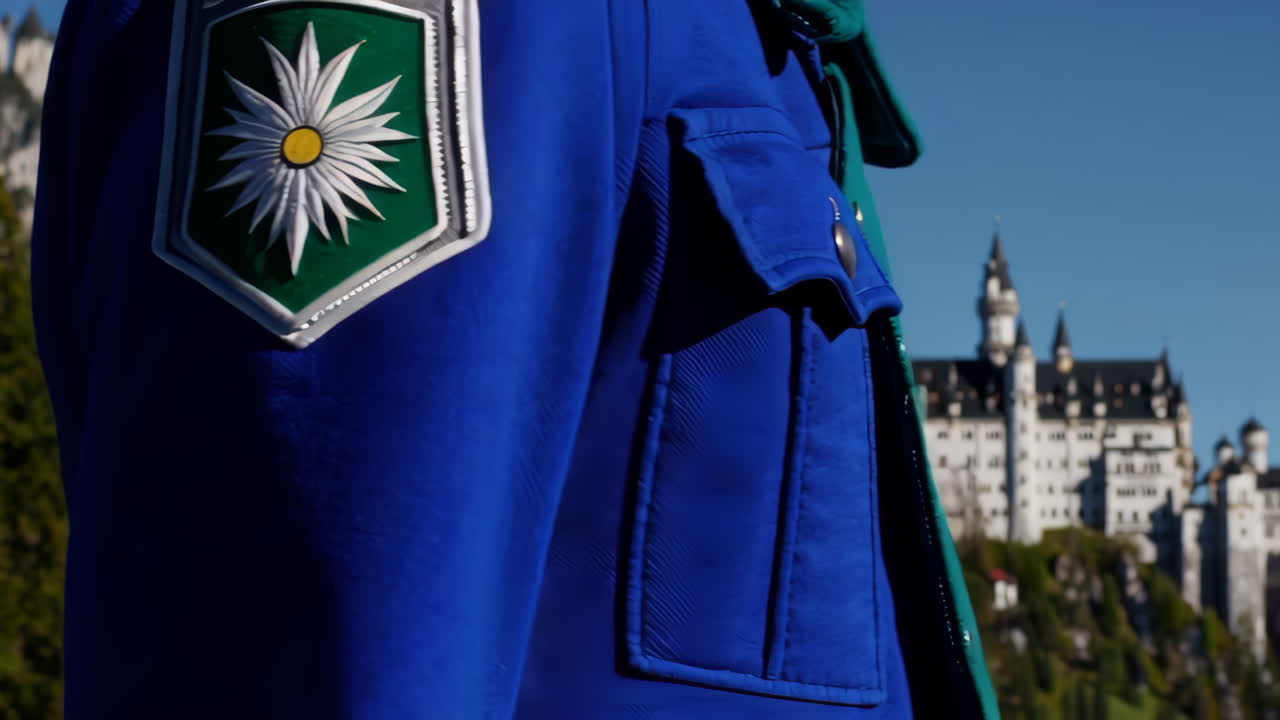 Bavarian Uniform with Neuschwanstein Castle Background
