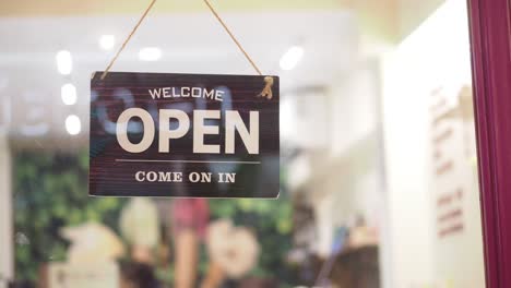 open sign at a store