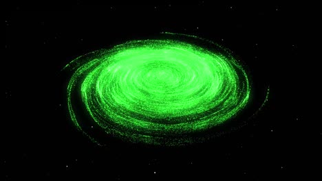 [4k] una nebulosa verde flotando en el espacio exterior