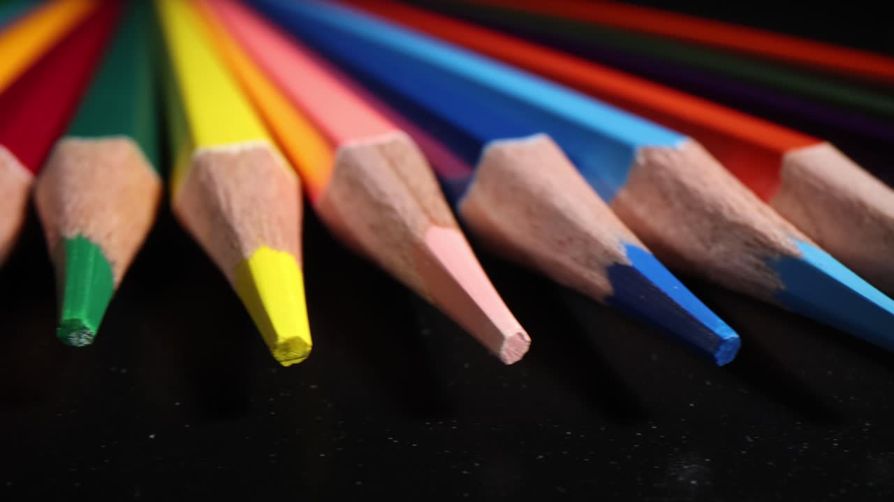 Vibrant Close-Up of Assorted Colored Pencils