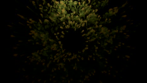 simulación de polvo de pintura de 4k cgi.