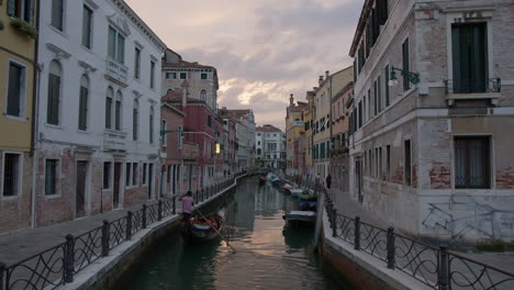 gondola ride through the canals of venice at sunset