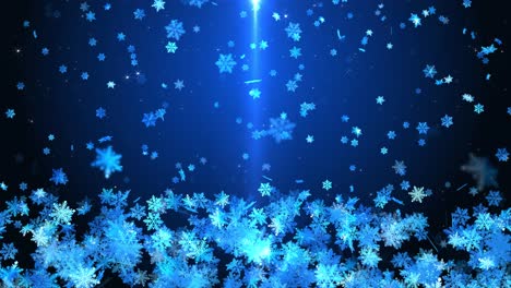 abstract winter snow falling loop motion background shining gold particles shimmering glittering