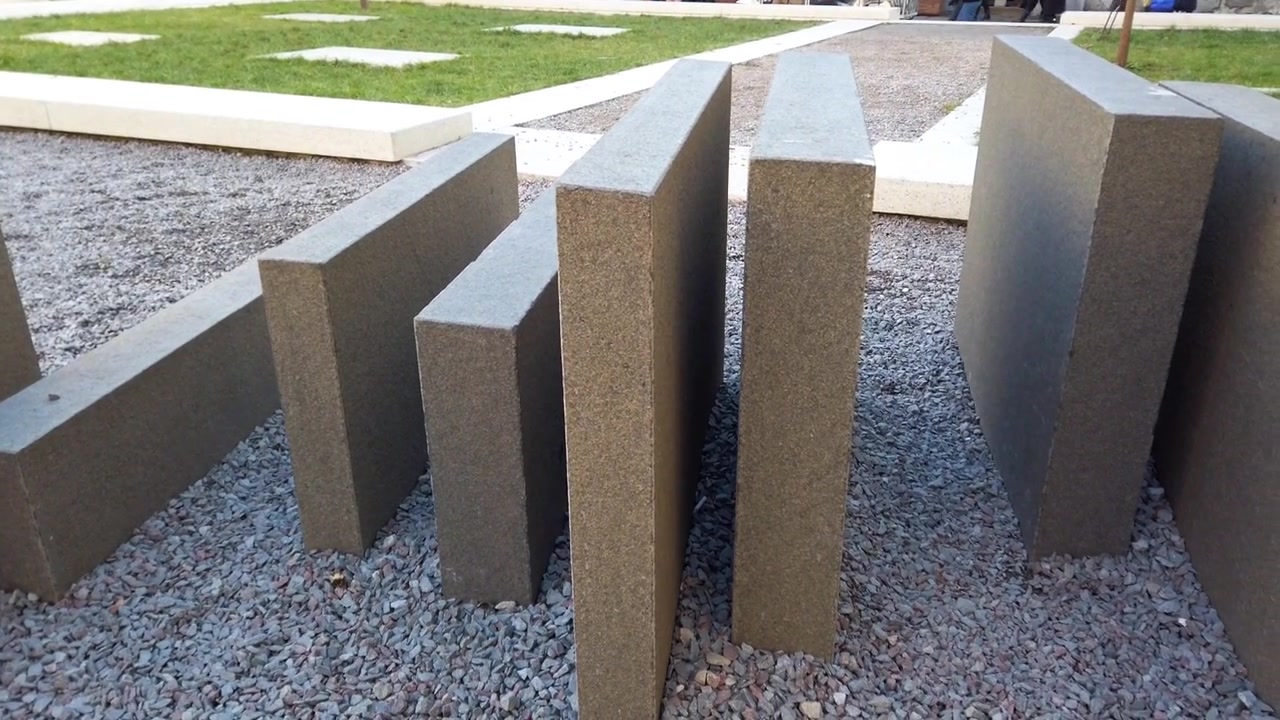 Memorial on the ruins of synagogue "Golden Rose" in Lviv, Ukraine.