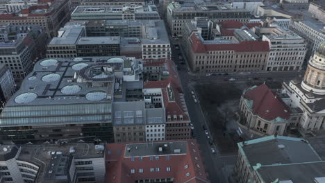 AERIAL:-Circling-over-Berlin-Central-with-view-of-Old-Church-and-office-buildings