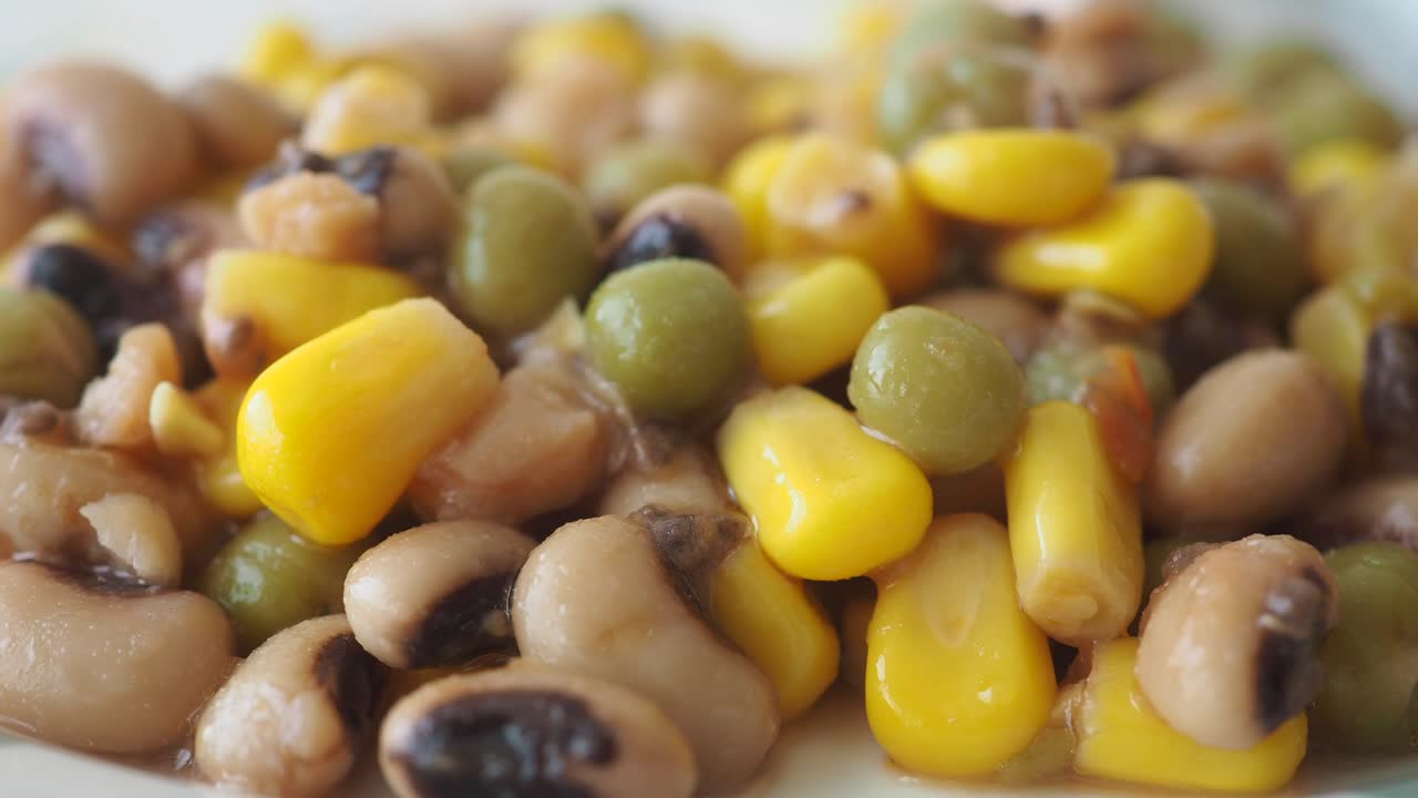 Corn, Peas and Black Eyed Peas