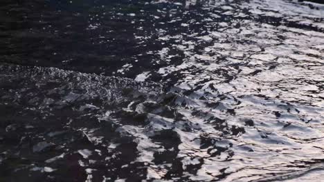 water flowing in slow motion in the evening