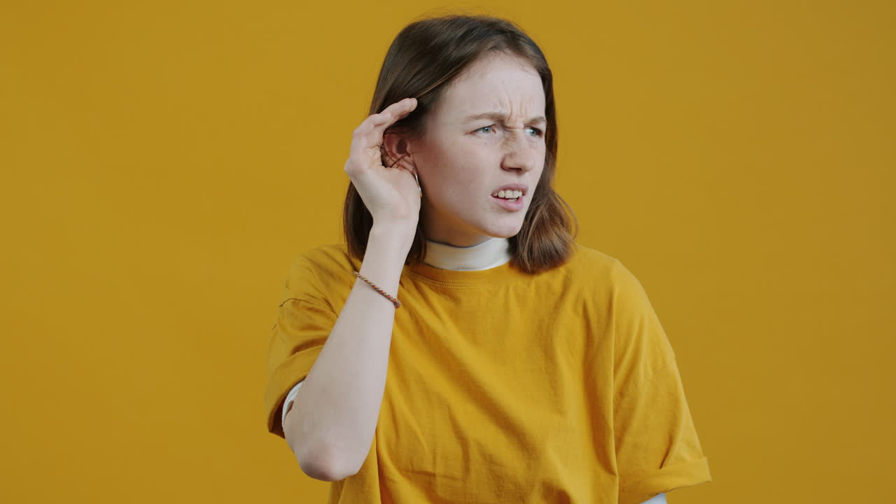 Young woman expressing various emotions