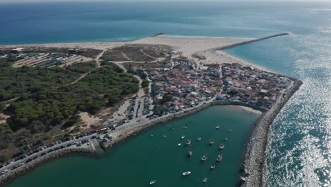 Drone-view-flying-over-Cova-do-Vapor-village