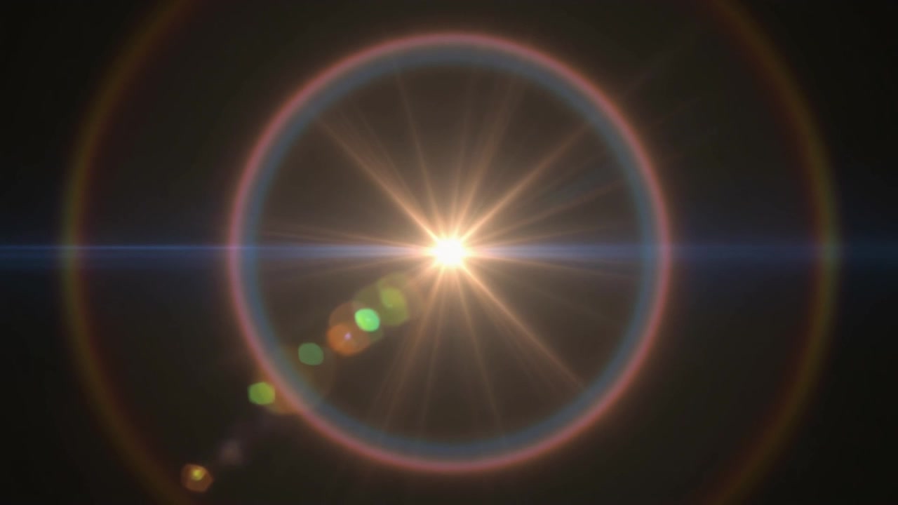 Effetto Bagliore Dorato Luminoso su Sfondo Nero
