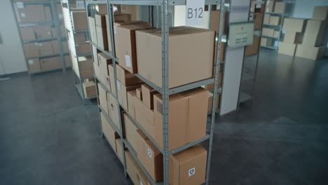 warehouse storage of packages