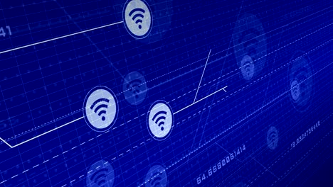 interfaz digital con iconos de wifi