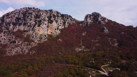 Aerial-circle-view-of-red-Italian-Apennines