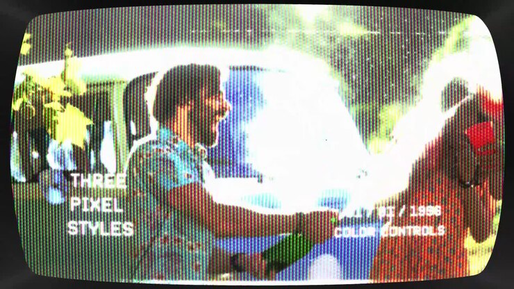 VHS footage of people