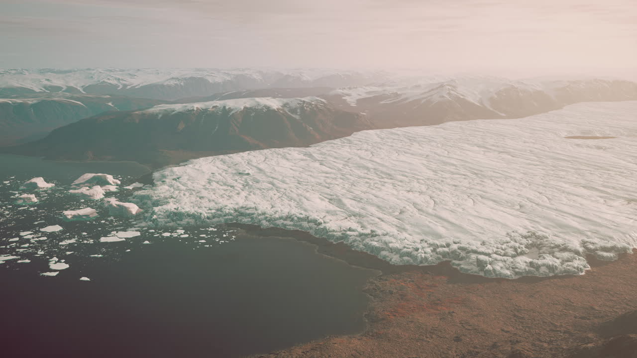 북극 풍경의 빙하와 빙산