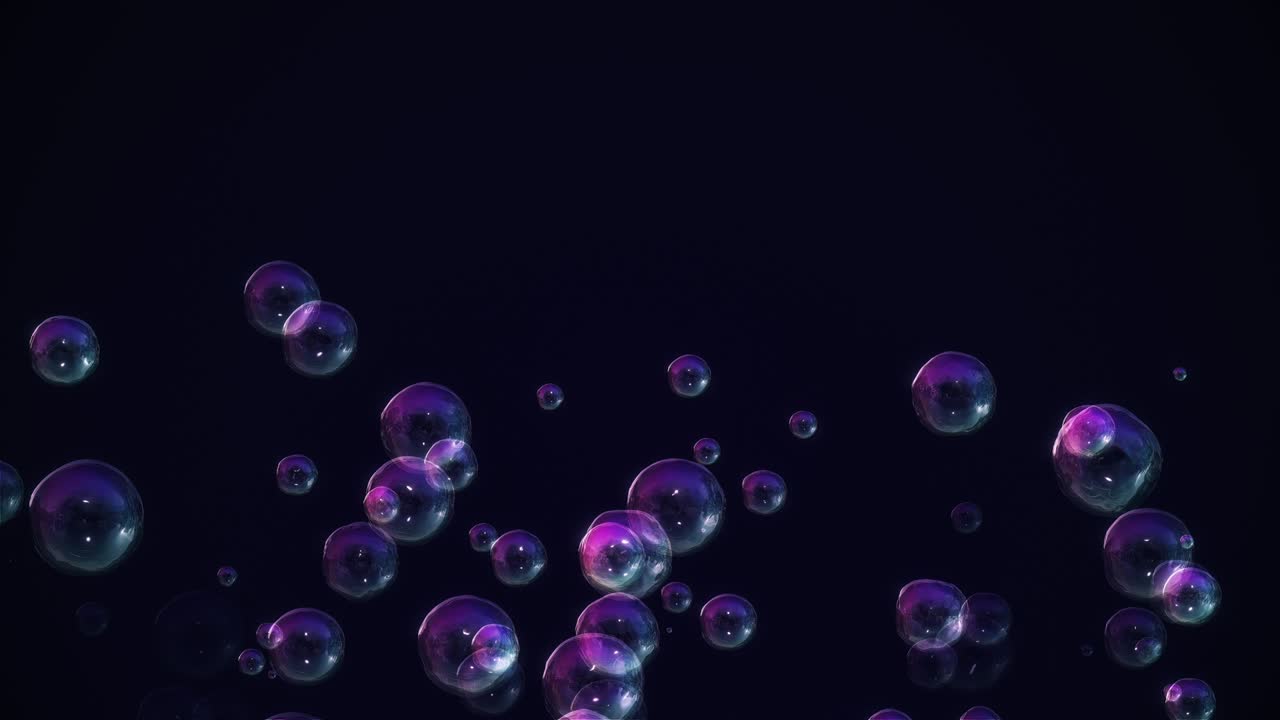 Small Modern Abstract Bubbles Reveal with Loop and Alpha Channel