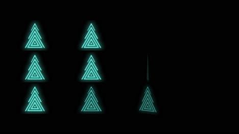 neon green christmas trees pattern