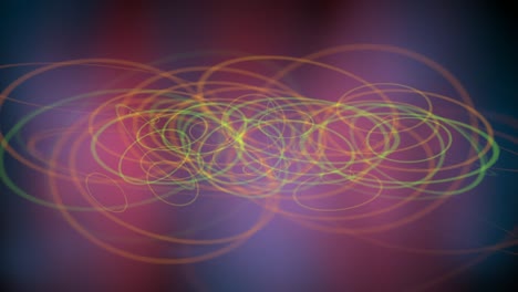 moving and shining circle and smoos