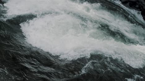 close up of rough sea waves rolling back and forth