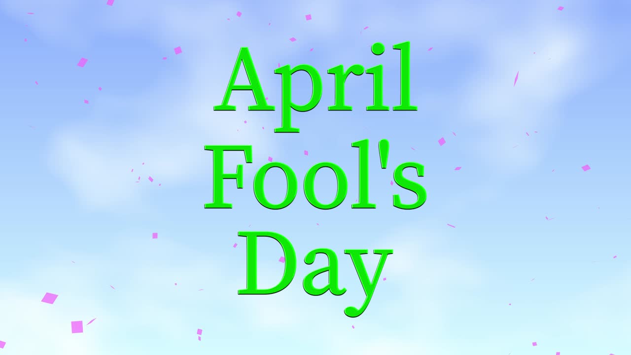 April Fool's English Message Text Animation Motion Graphics