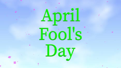 4월의 어리석은 영어 메시지 텍스트 애니메이션 모션 그래픽