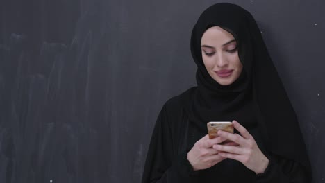 portrait of beautiful muslim woman in fashionable dress with hijab making traditional prayer to god