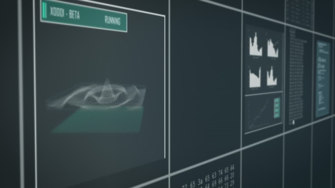 azulejos individuales de la pantalla de un sistema informático