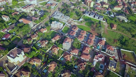 aerial view of luxurious residential suburb of bukasa in kampala, uganda