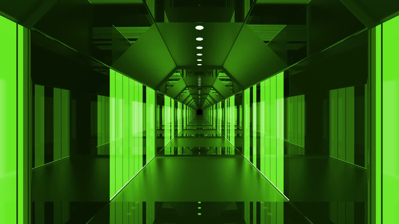 túnel de bucle abstracto verde