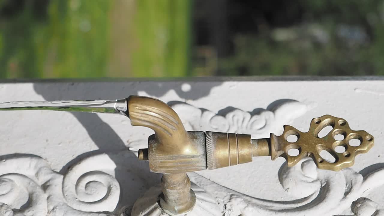 Ornate Bronze Water Faucet