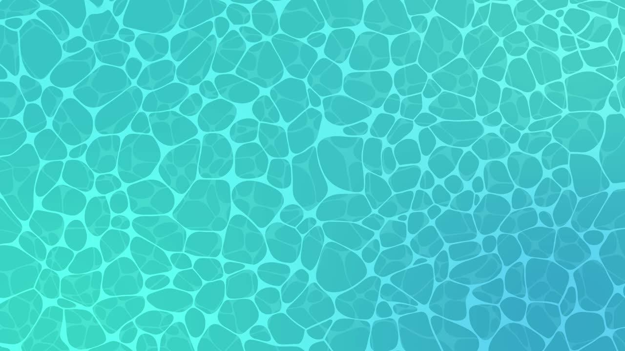 Animation of water pool top view. Design for summer holiday background with copy space, wallpaper, web banner, advertising display. Blue swimming pool 4k looped animated footage