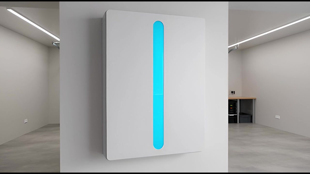 Modern Wall-Mounted Smart Device with Dynamic Blue Light Charging Indicator