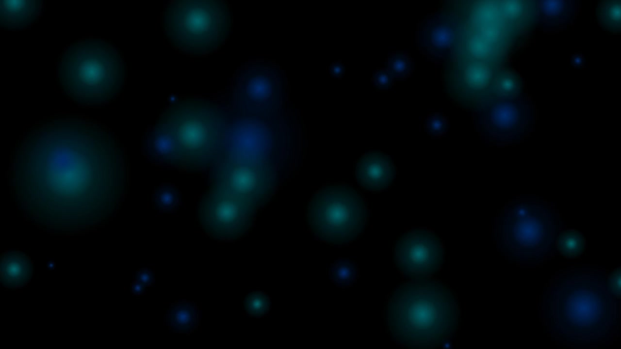 Abstract Motion Background with Floating Teal and Blue Bokeh Lights