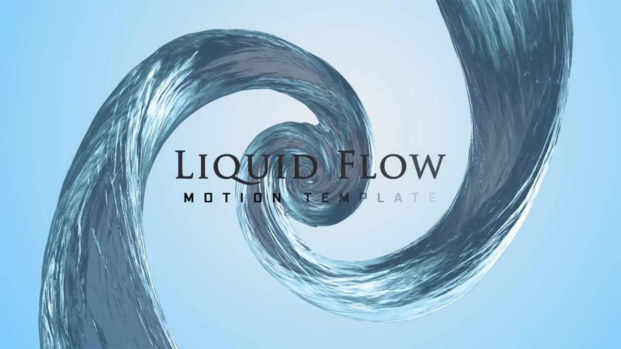 Abstract Liquid Flow Motion Template with Swirling Water Effect