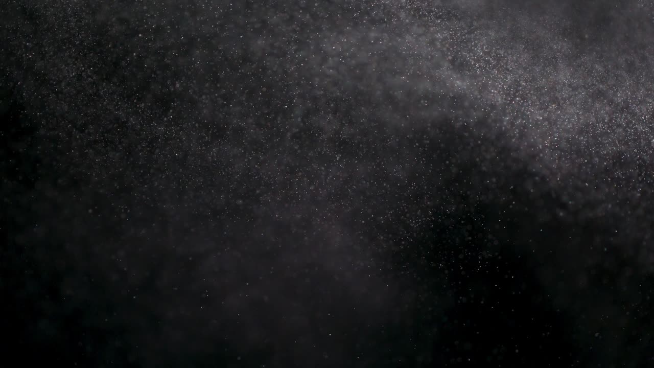 검은 바탕에 분리 된 파우더