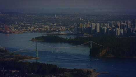 animation of network of connections over cityscape