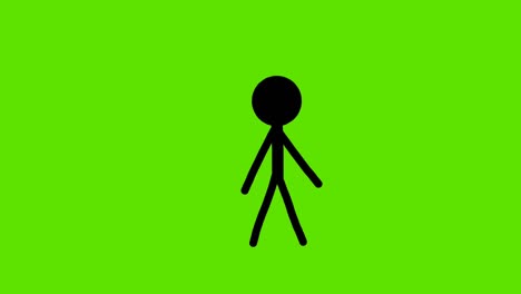 animated video of stickman walking